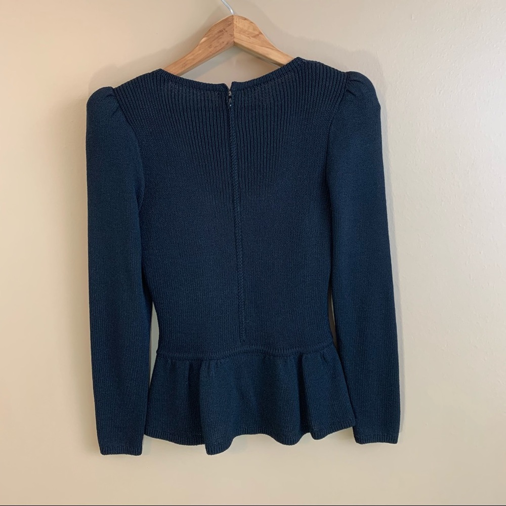 Vintage St. John Peplum Sweater v-neck RELISTED - Picture 8 of 14